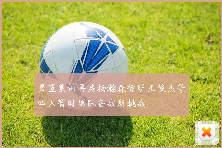 男篮集训再启杨瀚森徐昕王俊杰等四人暂时离队备战新挑战